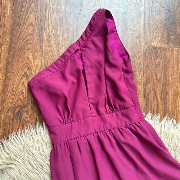 Dress the population formal one shoulder dress with slit xxs - Picture 2 of 5